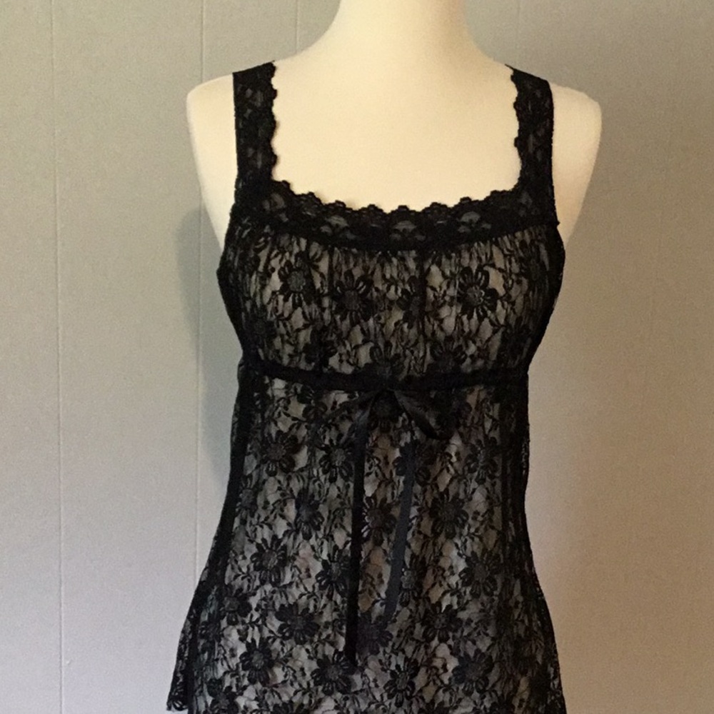 Black lace top